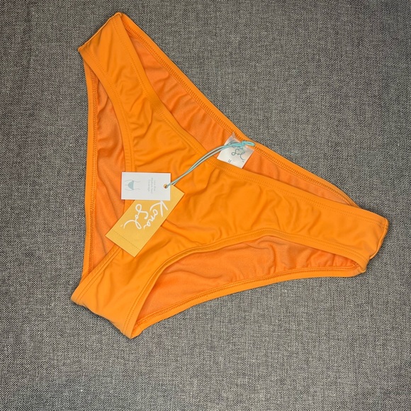 Kona Sol Bathing Suit Bottoms-Orange - Picture 1 of 3